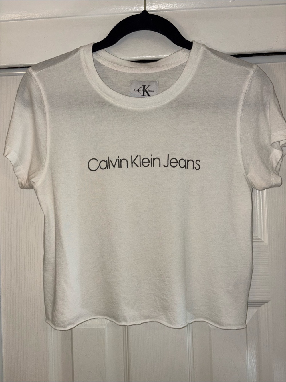 Calvin Klein Jeans White Logo Short Sleeve Tee